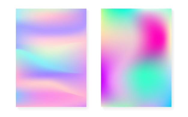 Holographic cover set with hologram gradient background