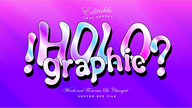 Holographic Escapism Style Text Effect