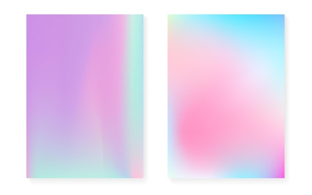 Holographic gradient background set with hologram cover