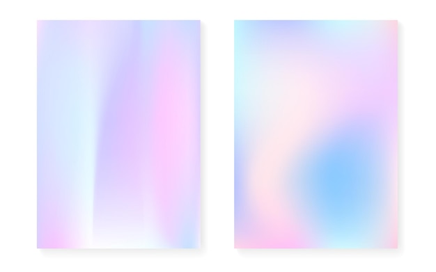 Holographic gradient background set with hologram cover