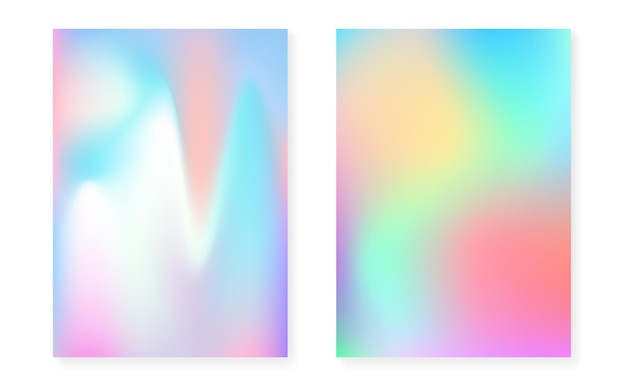 Holographic gradient background set with hologram cover