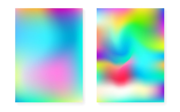 Holographic gradient background set with hologram cover