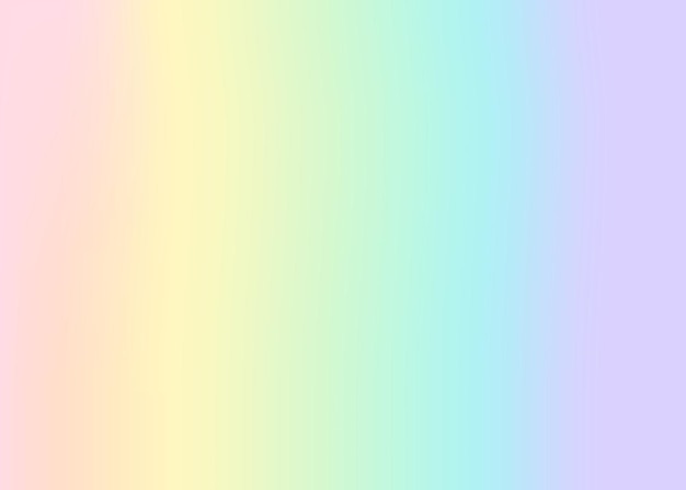 Holographic gradient neon vector illustration Fashionable pastel rainbow unicorn background