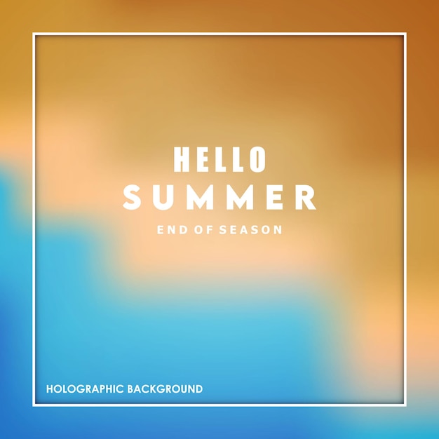 Holographic summer background modern design