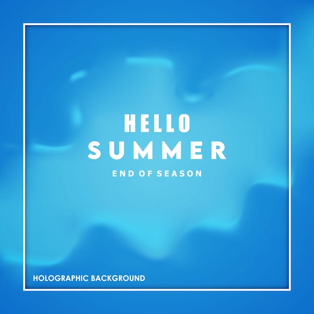 Holographic summer background modern design