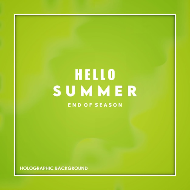 Holographic summer background modern design