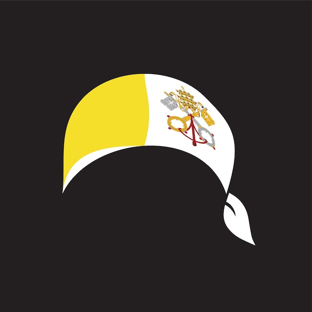 Holy See flag headband vector