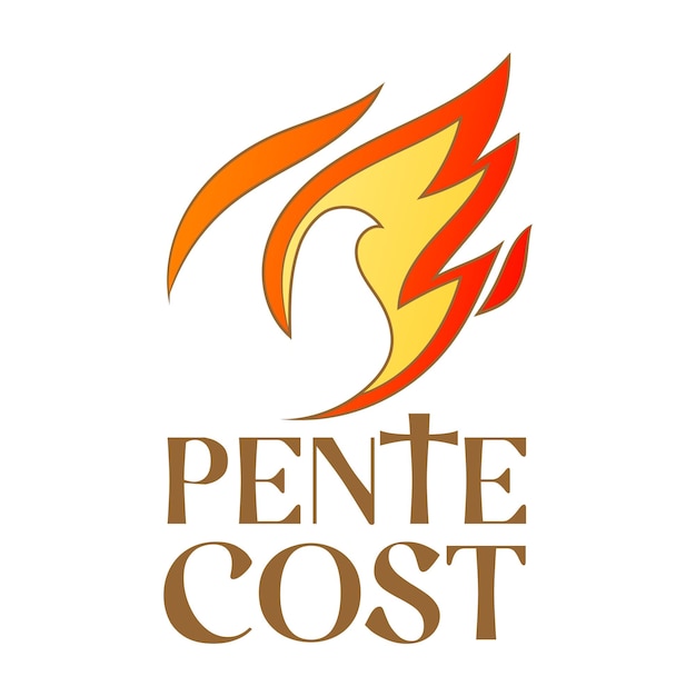 Holy Spirit Pentecost Sunday vector greetings