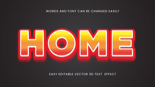 Home 3d editable text design font 