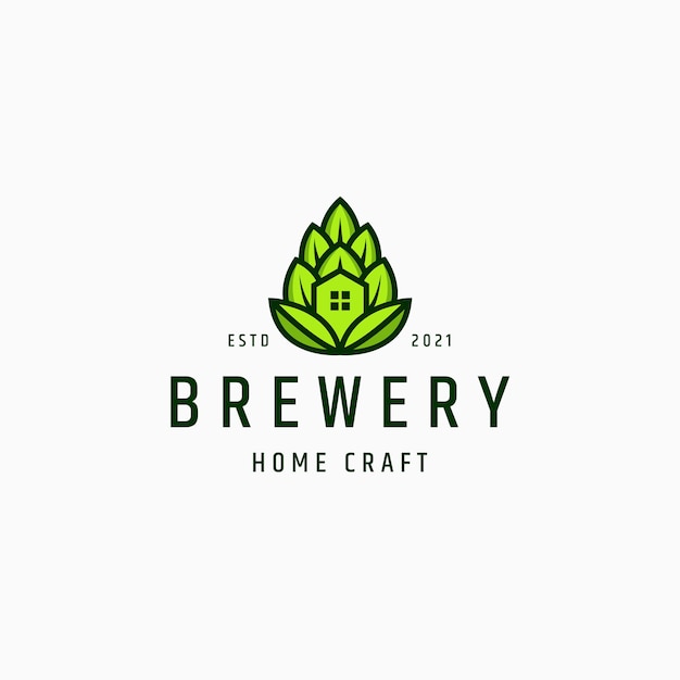 Home brewery craft logo template