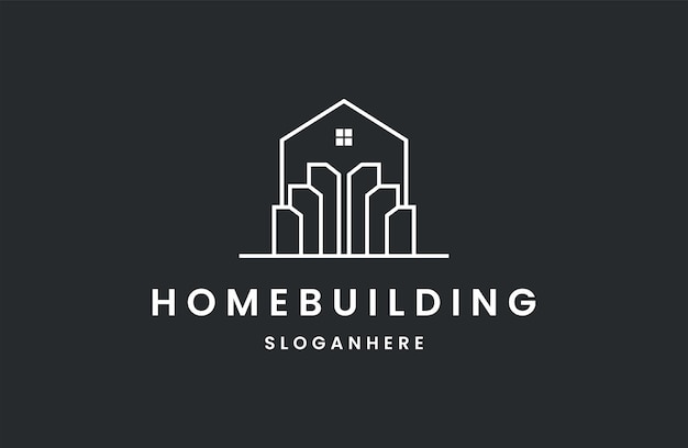 Home building logo icon design template vector illustration