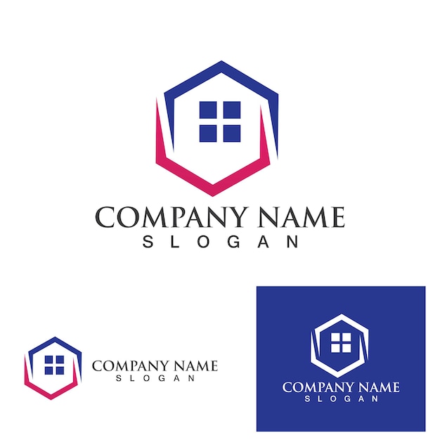 Home buildings logo and symbols icons template