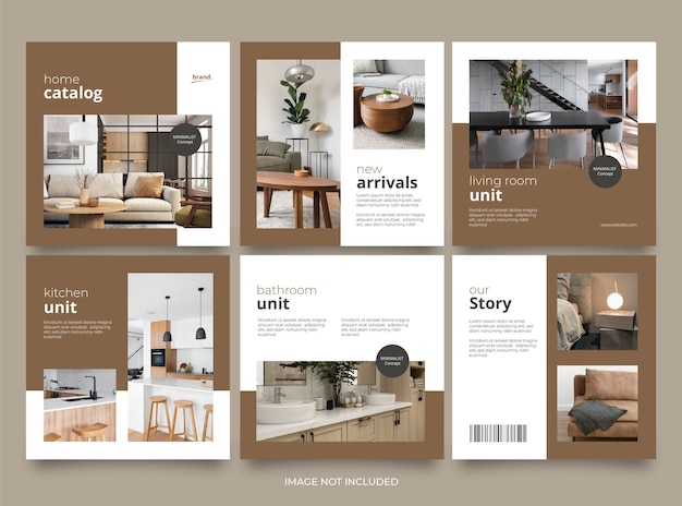 Home catalog social media instagram post banner template