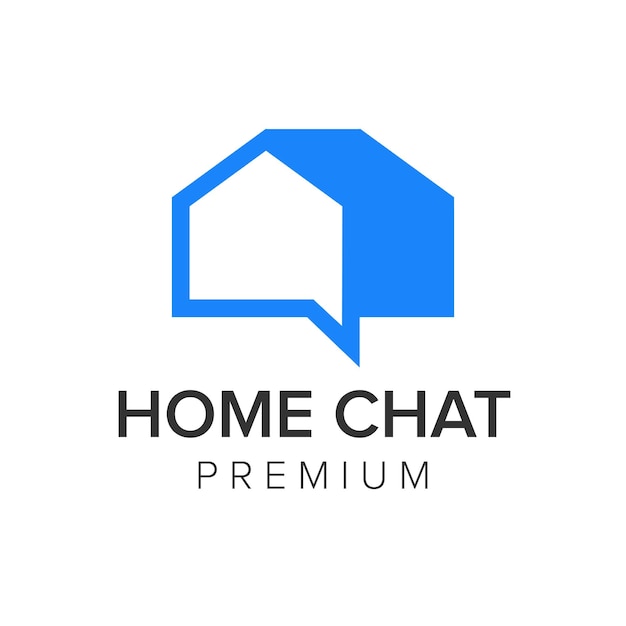 Home chat logo icon vector template