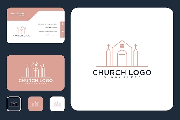 home church design and business card