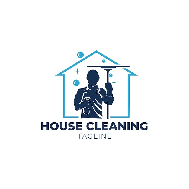 Home Cleaning logo suitable for real estate cleaning services