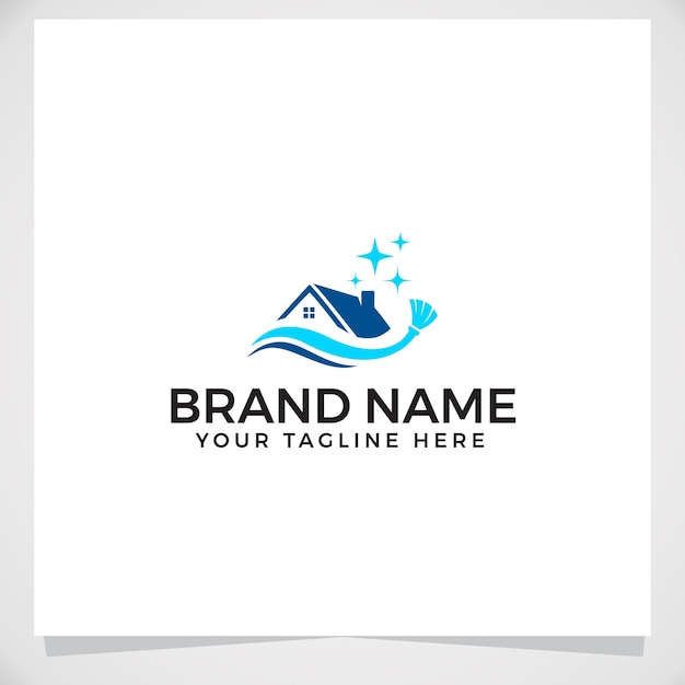 Home cleaning service logo template