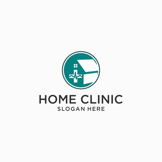 Home clinic logo icon design vector