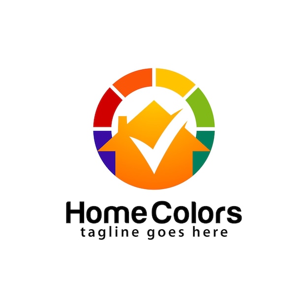 Home Colors logo design template