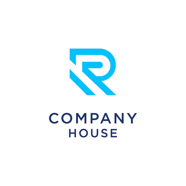 Home company name monogram design Initial R Letter for Company and Business logo