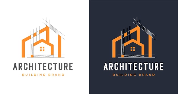 Home construction architecture building logo design