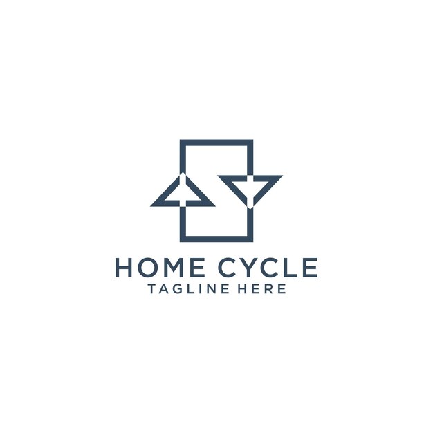 Home cycle logo icon design