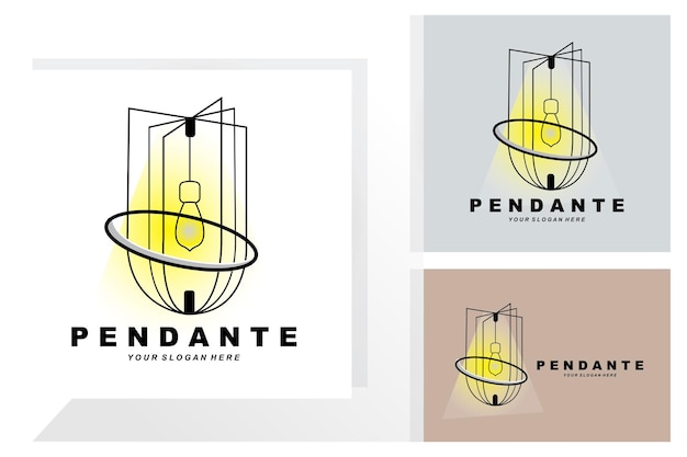 Home Decoration Hanging Lamp Logo Home Furniture Design Vector