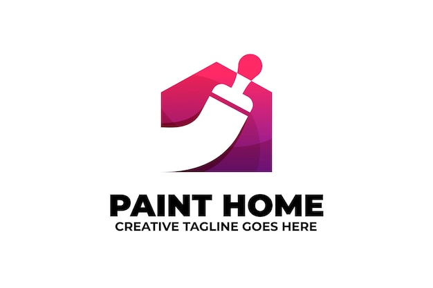 Home Decoration Paint Renovation Service Logo