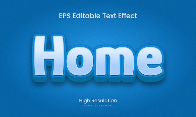 Home editable text effect