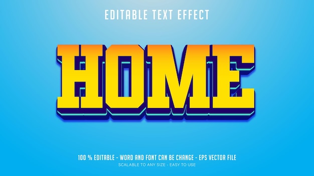 Home editable text effect