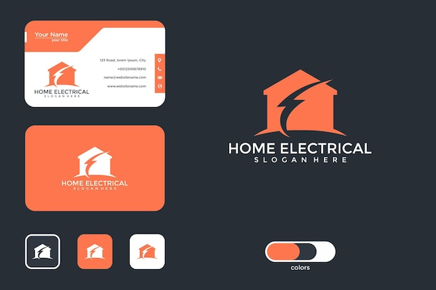 home electrical logo design and business card