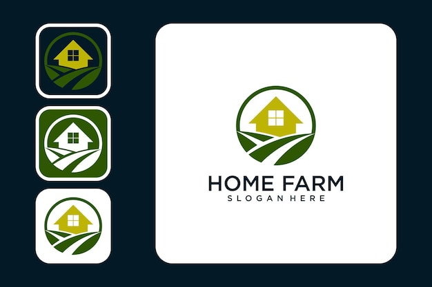 home farm modern logo design