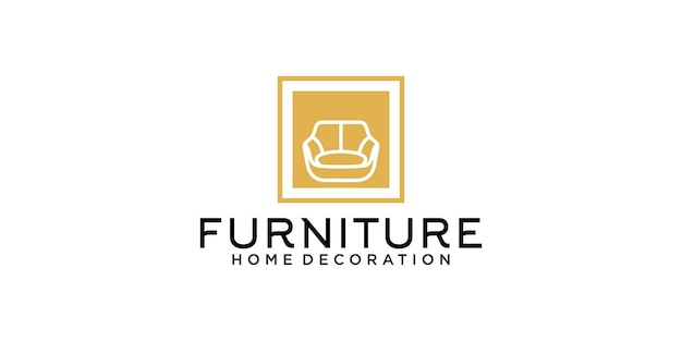 Home furniture logo design home sofa with frame