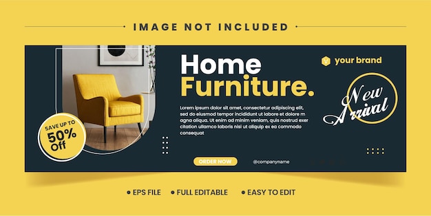 Home furniture luxury minimalist banner template design banner template facebok