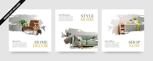 Home Furniture sale social media post templates