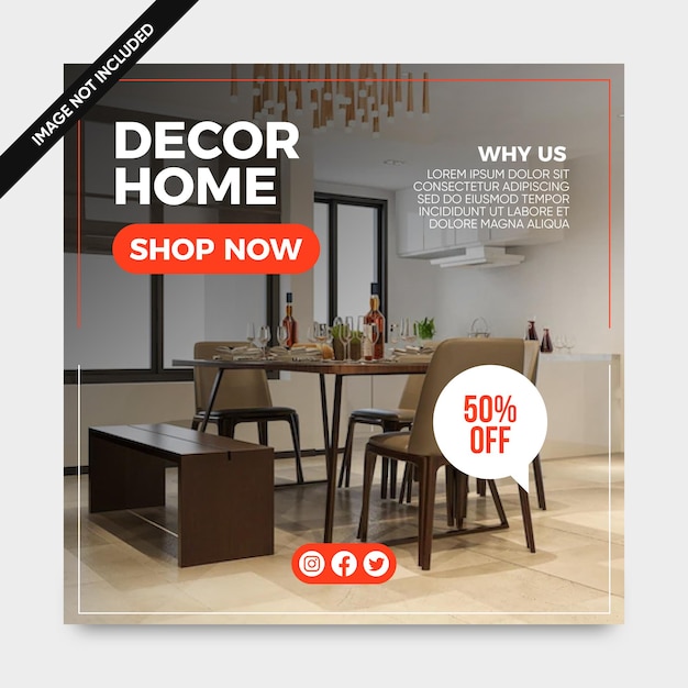 Home Furniture sale social media post templates