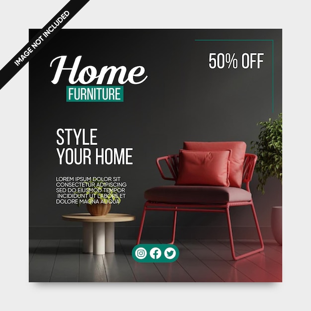 Home Furniture sale social media post templates