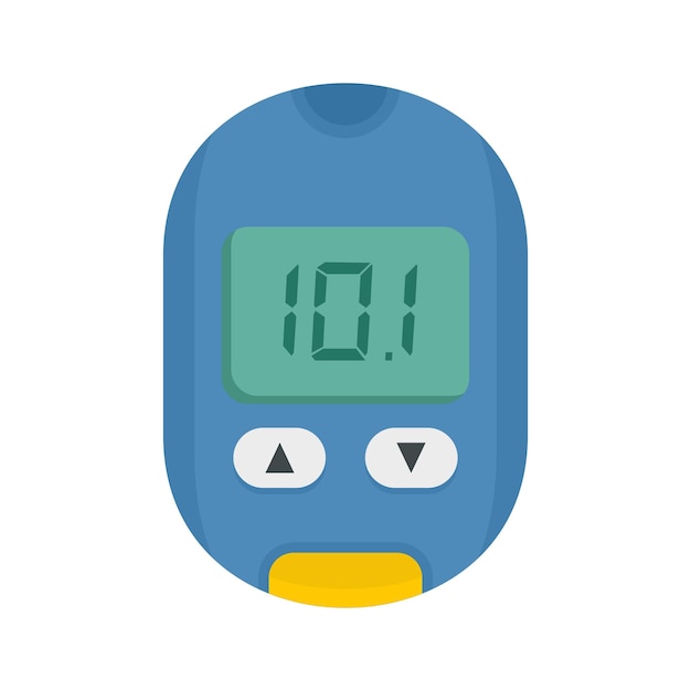 Home glucometer icon Flat illustration of home glucometer vector icon for web isolated on white