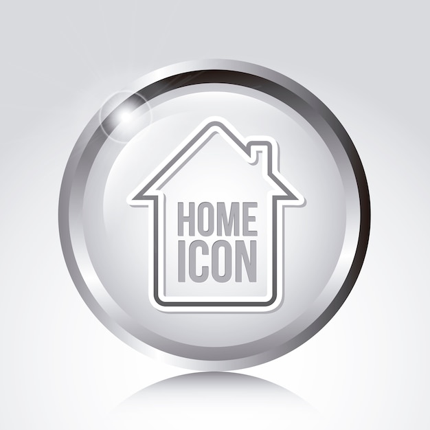 home icon over gray background vector illustration