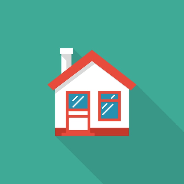 Home icon House vector illustration flat design