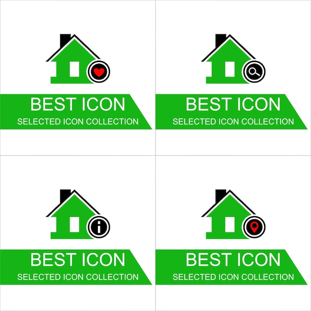 home icon set can be used for digital and print