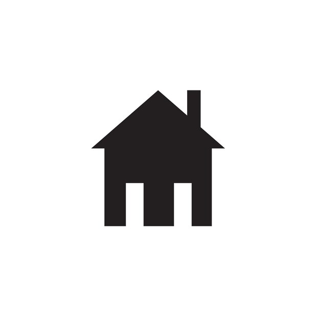 Home icon in trendy flat style isolated on grey background