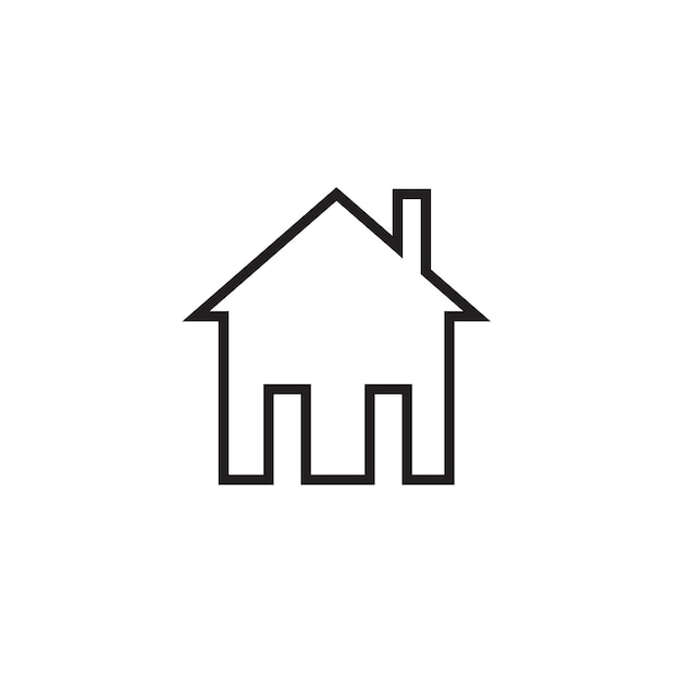 Home icon in trendy flat style isolated on grey background