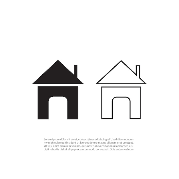 home icon vector on white background