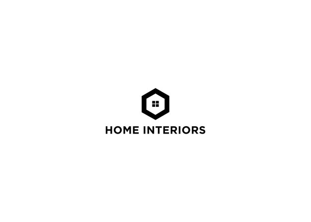 home interiors logo design vector illustration