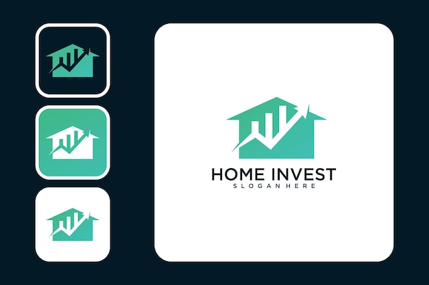 home invest modern logo design