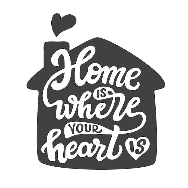 Home is where your heart is, lettering