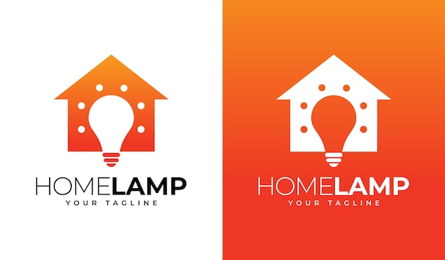 home lamp logo creative design