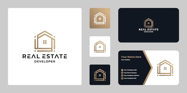 Home line logo design creative