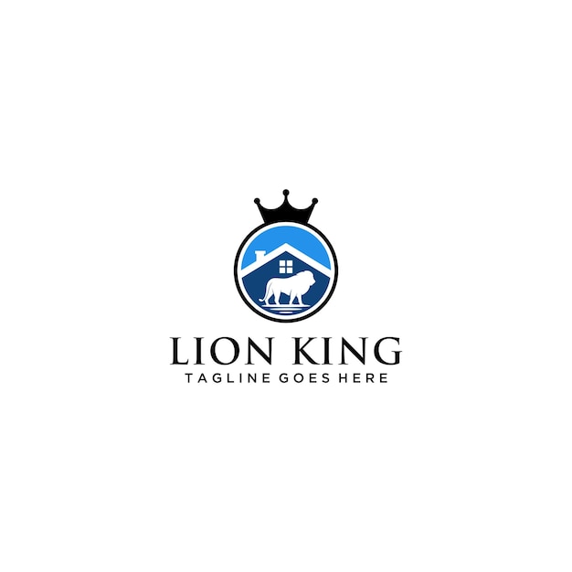 Home Lion Vector Logo Design